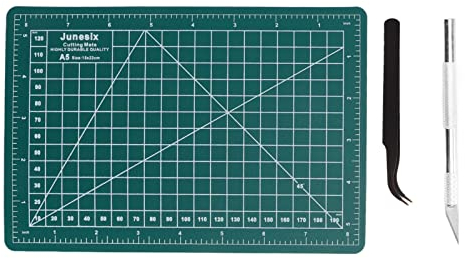 Tnfeeon Bastelmesser, PräZisionsschneider und Selbstheilendes Schneide-, Bastelmatten-Messerset, Kunstmesser, Bastelschneidebrett FüR Kunst, Hobby, Handwerk, Scrapbooking, Schablone, 15 X 22 cm