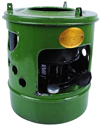 HEBEHO Tragbarer Petroleumofen, 10 Docht, handlicher Kleiner Kerosinkochbrenner für Outdoor Camping Picknick Brenner Ofen, für 3-4 Personen, Grün