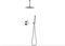 MICE GTQ038 Thermostat-Einbau-Duschset für die Decke, Thermostat, Einbau-Dusche, 2-Wege, Serie Line Top, Chrom