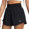 NIKE Damen One Df Hr Shorts, Black/Reflective Silv, XL EU