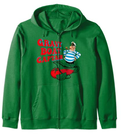 Gravy Boat Captain Funny Thanksgiving Costume Gift Zip Hoodie