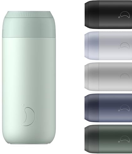 Chilly's Series 2 Coffee Cup - Tight Seal, No Sweating - BPA-Free Stainless Steel - Reusable - Double Walled, Vacuum Insulated - Lichen Green, 500ml