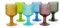 Excelsa Aurora Set 6 Calici, Vetro Colorato in Pasta, Capacità 300 Ml., Fatto a Mano