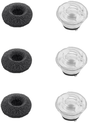 SNHTLS Voyager 5200 5220 Ohrstöpsel – 3 Stück Ersatz-Ohrstöpsel und 3 Stück Schaumstoff-Set, kompatibel mit Plantronics Voyager 5200 5220 Kopfhörer, Silikon-Ohrstöpsel