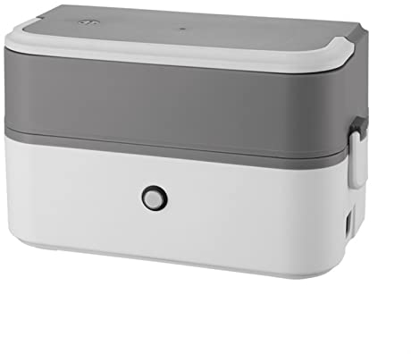 TEmkin Lunch Box Elettrico, scaldavivande ad Alta Potenza da 200 W, microonde Portatile per Auto/Camion/casa, a Prova di perdite, Contenitore Rimovibile in Acciaio Inossidabile 304 da 2 Litri