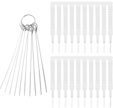 LT Easiyl Lot de 20 brosses de nettoyage pour pommeau de douche et 10 broches de nettoyage pour pommeau de douche - Kit d'outils de nettoyage multifonctions pour petits trous, rainures, buses de