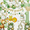 Deko 1.Geburtstag Junge Mädchen,Geburtstagsdeko 1 jahr,Grüne 1.Geburtstag,Dschungel Geburtstagsdeko 1 Jahr für Kindergeburtstag Deko 1 Jahr mit Safari Luftballons 1.Geburtstags für Deco 1