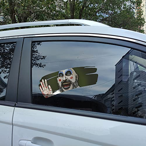 2 Stück Lustige Autoaufkleber Vinyl Auto Aufkleber Stoßstange Aufkleber Doppelseitig Selbstklebend Peeking Alien Horror Figuren Aufkleber für Autos Fenster Stoßstangen Abziehbilder (Joker Onkel)