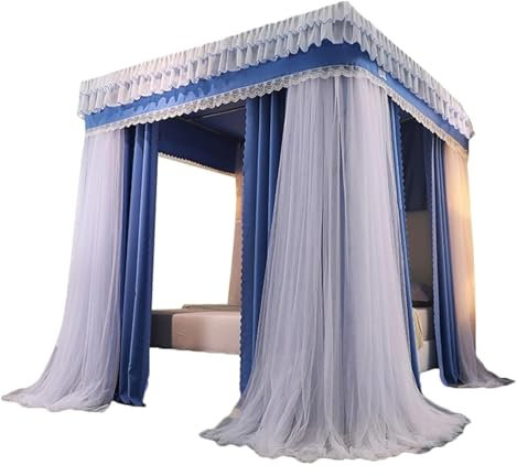 Zanzariera， Zanzariera a baldacchino per il letto， Copriletto Zanzariera Letto A Baldacchino Zanzariera Decorativo Letto A Baldacchino for Ragazze Camera Da Letto Tenda Da Letto Oscurante(180x220x200c
