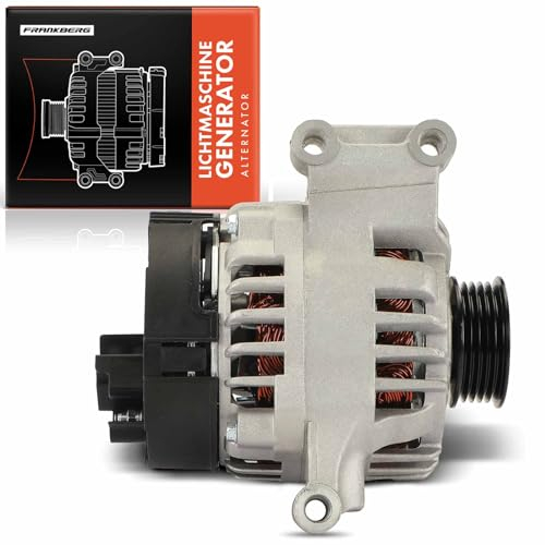Frankberg Lichtmaschine Generator 105A im Uhrzeigersinn Kompatibel mit 500 312 1.2L 1.4L Benzin 2007-2024 Punto 199 1.4L Benzin 2012-2024 KA RU8 1.2L Benzin 2008-2010 Replace# 51714792