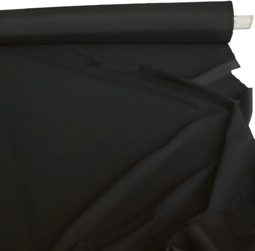 TOLKO Popeline Bekleidungsstoff Dekostoff | Blickdicht knitterarm | 145cm breit Dekostoffe Vorhangstoffe Patchwork universal Stoffe zum Nähen Meterware Dekorieren (Schwarz)
