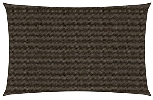 vidaXL Toldo de Vela Parasol Lona Protector Solar Sombra de Patio Jardín Terraza Balcón Parque Infantil Exterior HDPE Marrón 160 g/m² 2,5x5 m
