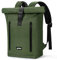 YOKGO Zaino da Viaggio, Zaino Rolltop Backpack per Laptop Porta PC 15,6 Pollici, Zaino Università Zaini Antifurto Espandibile 18-25L per Donne Uomini Zainetto Daypack Casual per scuola, Lavoro Verde