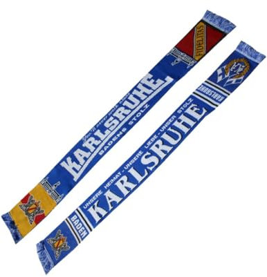 Wallitschek Karlsruhe Schal - Badens Stolz, blau-weiss, Fussball, 1894, Fanschal, Strickschal
