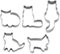 Katze Ausstechformen Set Brotaustechformen Kinder, 5 Stück Ausstechformen Katze, DIY Tiere Keksausstecher, Tierform Keksausstecher, Klein Halloween Ausstecher für Backen Tortendekorationen.
