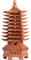 Statue, atemberaubende Hausgarten-Ornament, Skulptur, Dekoration, Sammlerfiguren, Statue, Wenchang-Turm, Holzfigur, neunstöckige Pagode, Feng Shui-Dekoration for Büro, Zuhause, Desktop-Ornamente, Holz