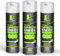Spraytive Lot de 3 sprays de craie en spray de 500 ml - Jaune fluo - Lavable - Pour extérieur - Marquage de sol - Spray de marquage temporaire pour asphalte, herbe, béton