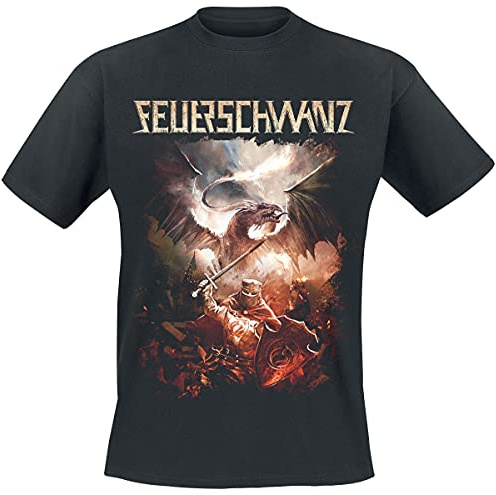 Feuerschwanz Das elfte Gebot Männer T-Shirt schwarz XXL 100% Baumwolle Band-Merch, Bands