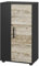 Vicco Kommode Berno, Schwarz/Sandeiche, 50.1 x 87.3 cm mit 2 Fächern