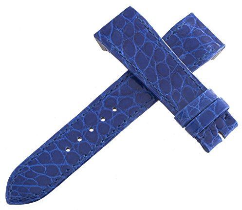 GGYTMQL Jaeger Lecoultre Reverso OEM Blue Alligator Leder Uhren Bandgurt 19mm x 16 mm