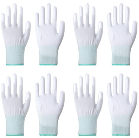 RANYAKE 4Paar Hitzeschutz Handschuh,Thermo-Styling-Handschuh,Hitzebeständige Handschuhe mit Silikonfinger,Hitzeschutz für Haarstyling,Glätteisen,Grüne Handschuhe
