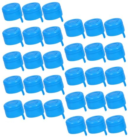 HOMSFOU 30pcs Water Bottle Lid Caps Non-Spill Replacement Jug Covers with Precision Threading for Leak Prevention and Fit for Home Office Outdoor Camping Water Dispensers