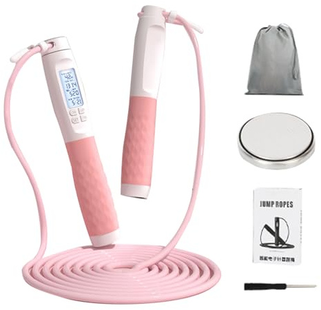 Cuerda de saltar inteligente, correa de velocidad digital, cuerda de saltar inteligente con peso, para fitness, boxeo, gimnasio en casa, hombres, mujeres, jóvenes atletas