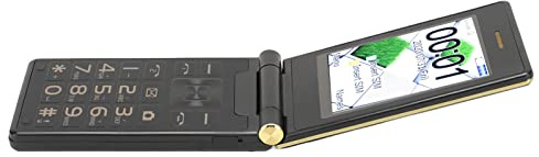 CHICIRIS Klappbares Seniorentelefon mit Markanten Tasten, Klare Klangqualität, Dual-SIM-Clamshell-Handy für Eltern, 5900 MAh (Gold)