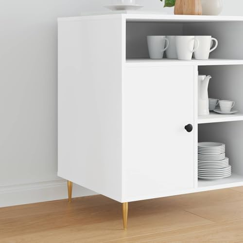 GeenYuu Lot de 12 pieds en fer doré - 98 x 40 mm - Pièce de meuble - Pièce de rechange pour armoire, commode, buffet, accessoire de meubles polyvalent pour salon, cuisine, bureau et réparation de