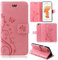 betterfon Hülle Kompatibel mit Apple iPhone 6 / 6s | Premium PU Leder Handyhülle Wallet Case für iPhone 6 / 6s | Schutzhülle Blumen Klapphülle Handyhülle | Rosa