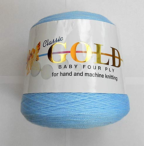 Woolcraft Classic Gold Baby 4ply Cone 400g (Baby Blue 016)