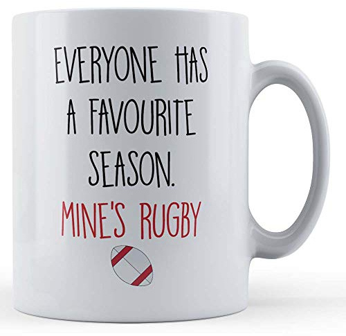 Funny Mug Everyone Favourite Season, Mines Rugby - Rugby Fan Player Gift Mug, Ceramic, 11fl.oz.