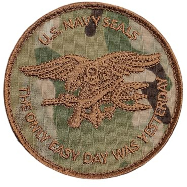Multicam US Navy Seals The Only Easy Day Was Yesterday SOCOM DEVGRU Fastener Patch