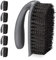 Relaxdays Spazzola per Pulire Barca, Pulisci Doccia, Set da 6, Setole Dure, Spazzolino per Scarpe e Piastrelle, Grigio