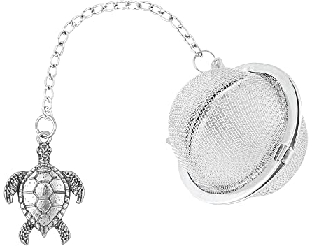 UPware 18/8 Stainless Steel 2 Inch Mesh Tea Ball Infuser/Tea Interval Diffuser/Tea Strainer Infuser with Zinc Alloy Sea Turtle Charm