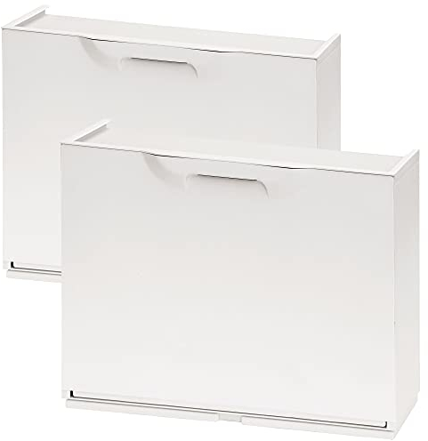 Pack de 2 zapateros en polipropileno color blanco