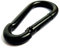 OULVLIFE Moschettone 100mm Moschettone in Acciaio Clip di Collegamento Fibbia Heavy Duty per Esterno Campeggio Escursionismo Amaca Altalena Nero 1 pz