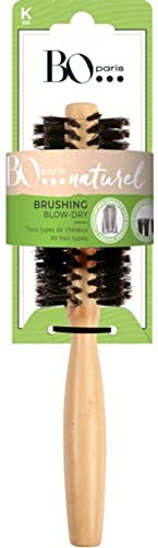 Bo...Paris Natur-Kollektion – Haarbürste aus Holz – 100% Wildschweinborsten – speziell für Glanz – für alle Haartypen – 1 Stück