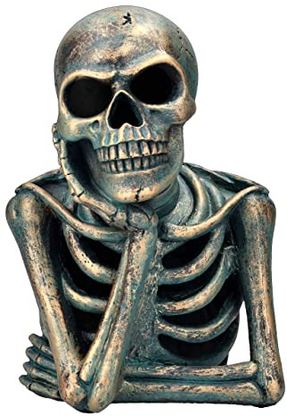 Pacific Giftware Skelett Büste Der Denker - Figur Gothic Statue Fantasy Deko Totenkopf