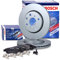 Bosch Bremsenset Vorderachse inkl. Bremsscheiben Vorne Ø 247 mm Belüftet und Bremsbeläge Vorne, Passend für CITROËN C1, C1 II (PA_, PS_); PEUGEOT 107 (PM_, PN_), 108; TOYOTA AYGO (_B1_) (_B4_)