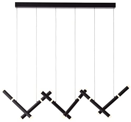 Brilliant 6 flammige LED Hängelampe - höhenverstellbare Pendelleuchte in 3 Stufen über Wandschalter dimmbar - max. 36W mit warmweißer Lichtfarbe aus Metall/Kunststoff, in schwarz - 150x90cm