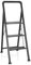 hjh OFFICE Klappleiter 3 Stufen SOLID W6 Aluminium Trittleiter, bis 150 kg belastbar, Tritt klappbar, Schwarz, 801206