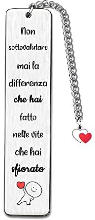 Segnalibri maestra Regalo ringraziamento metallo Festa Degli insegnanti Compleanno Pensionamento Ricordi per Natale (Non sottovalutare mai la)