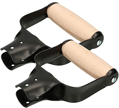 KOTARBAU® Lot de 2 pelles D poignée en bois et métal pour manche de 33 mm
