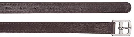 Start Steigbügelriemen Leder 2,5 cm – Nylonverstärkung für Sicherheit – Edelstahl Schnallen – langlebige Sattelriemen für Reiter (Dunkelbraun, 145 cm)