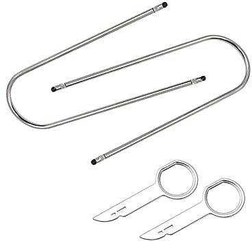 Radio Removal Tool Wrench and Removal Pry Tool Set, U Shape Set for Ford, Volkswagen, Audi and Mercedes, Most Cars, CDs, DVDs, Audio Frequency Converters, Stainless Steel, 4 Pieces