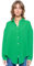 SASSYCLASSY Oversize Musselin Bluse Damen Langarm - Oversized Freizeit Look - Hemdbluse lang aus Baumwolle mit V Ausschnitt - Long-Bluse One Size (Gr. 36-48) Hellgrün