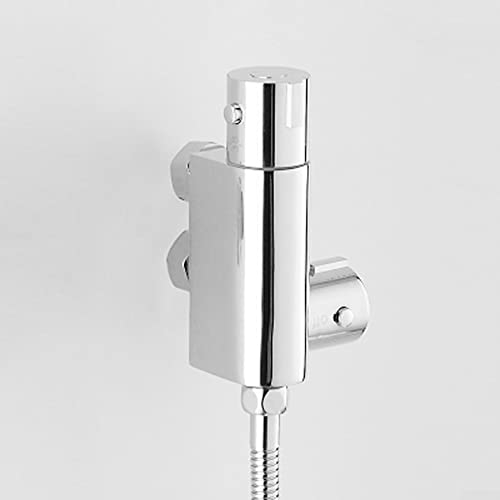 Thermostat-Bar-Duscharmatur, modernes vertikales thermostatisches Ventil, geeignet für statische Wohnwagen, Messing