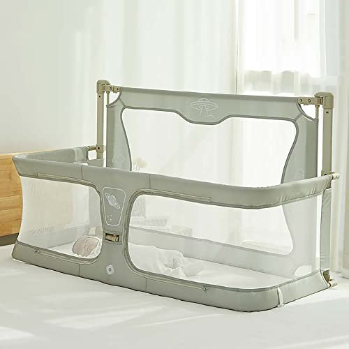 3 In 1 Baby Bedside Sleeper, Folding Portable Crib, Breathable And Visible Mesh Window, Soft Washable Liner Cover And Sturdy Aluminum Alloy,Easy To Assemble Cradle for Co Sleeper Stationary ( Color :