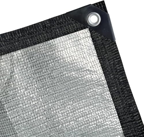 BeGrit Tissu d'ombrage réfléchissant 99 % aluminium - 2 m x 3 m - Filet d'ombrage en aluminium - Protection UV et refroidissement - Maille réfléchissante - Tissu de blocage solaire argenté pour serre,